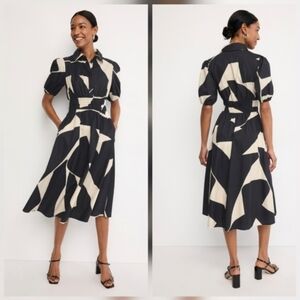 Hutch Alora Midi Dress Cotton Collared Sleeveless Size M